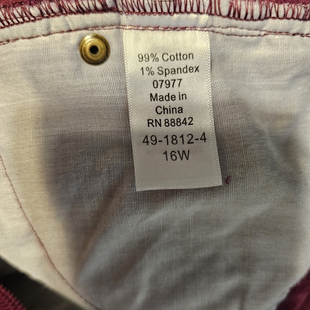 Woman Within 16W Cord Pants - Picture 5 of 7